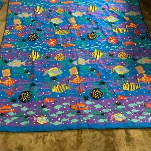 Vintage 80’s Spring Reef Cheryl Johnson Full Comforter Set